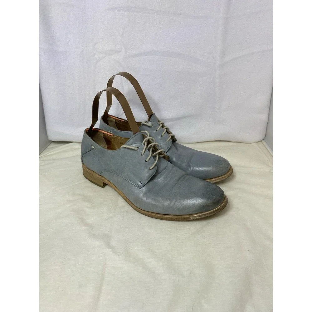 Men's Lloyd Powder Blue Leather Oxfords Made in Germany Style# Gardell US 7.5
